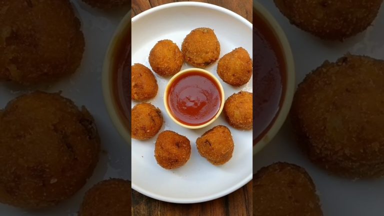 Crispy Bread Balls Recipe | Crispy Snack  #shorts #bread #breadrecipe #breadballs #crispy #crunchy