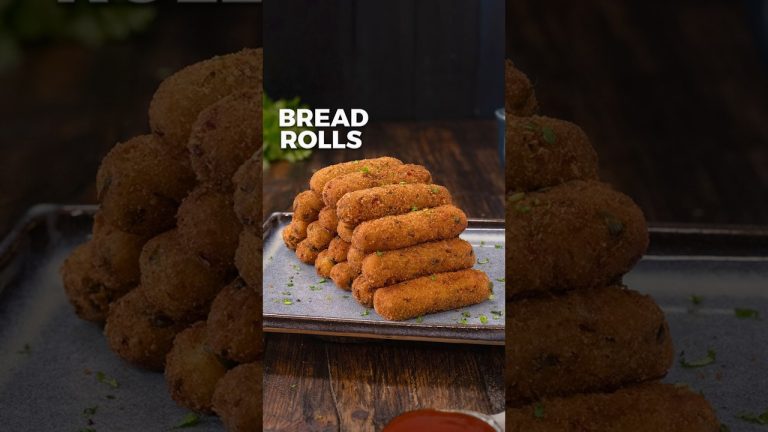 Bread Rolls | Evening Snacks Recipe | Finger Food #shorts #breadrolls