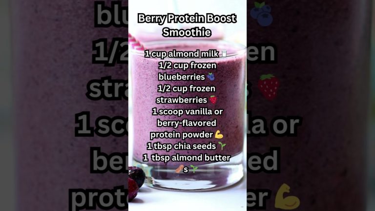 Easily Make The BEST Berry Protein Boost Smoothie At Home