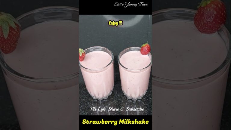 Strawberry milkshake 😋 👌#shorts #trending #youtubeshorts #youtube #viralvideo #syt_shorts