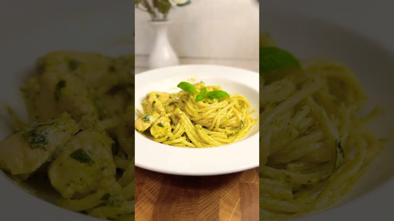 How to Make Chicken Pesto Alfredo Pasta | Creamy & Savory Italian Delight! 🍝 #pasta #pesto #alfredo