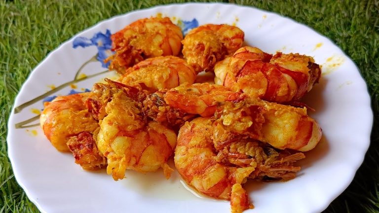 Soft Juice Prawn Fry Recipe | Crunchy & Spicy Shrimp Fry | Easy Seafood Recipe | Small & Bagda Prawn