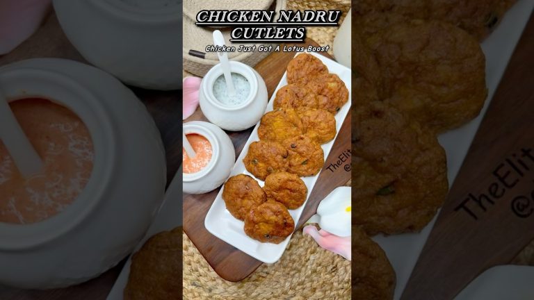 Lotus Stem Chicken Cutlets||Chicken Nadru Cutlets||Easy, Tasty & Perfect For Snacks Or Meals#shorts