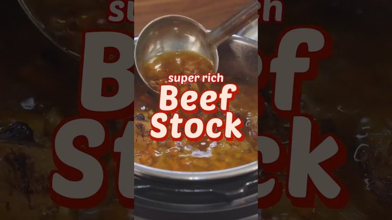 How to Make Rich, Flavorful Beef Stock at Home (Better Than Store-Bought!) #HomemadeStock #BeefStock