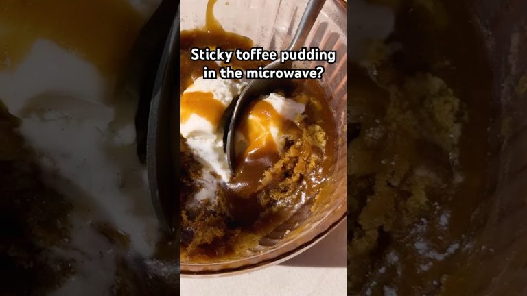 Microwave Sticky Toffee Pudding — recipe in the description! #shorts