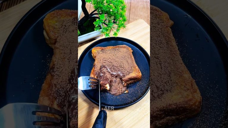 *VIRAL*🔥Chocolate Cream French Toast Recipe!✨#shorts #shortsfeed #trending