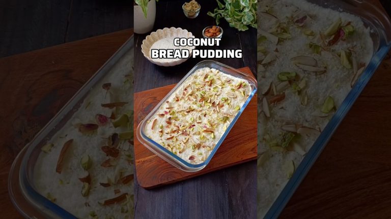 Coconut Bread Pudding | #shorts