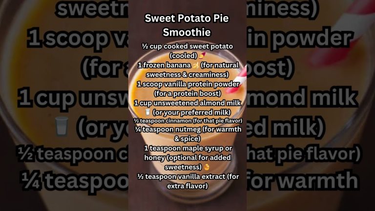 Get The BEST Sweet Potato Pie Protein Smoothie For Your Daily Boost!