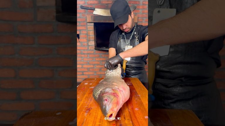 Cooking common carp with rice recipe🐟🐬🍚🔥#shorts #food #fish #seafood