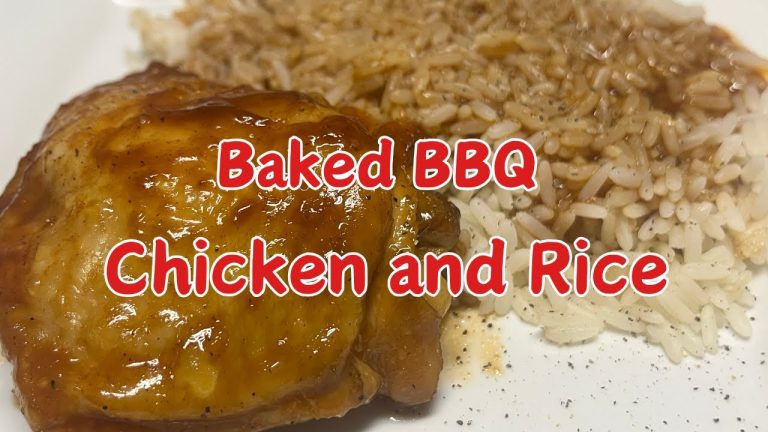 Deliciously Easy BAKED BBQ Chicken and Rice Recipe!