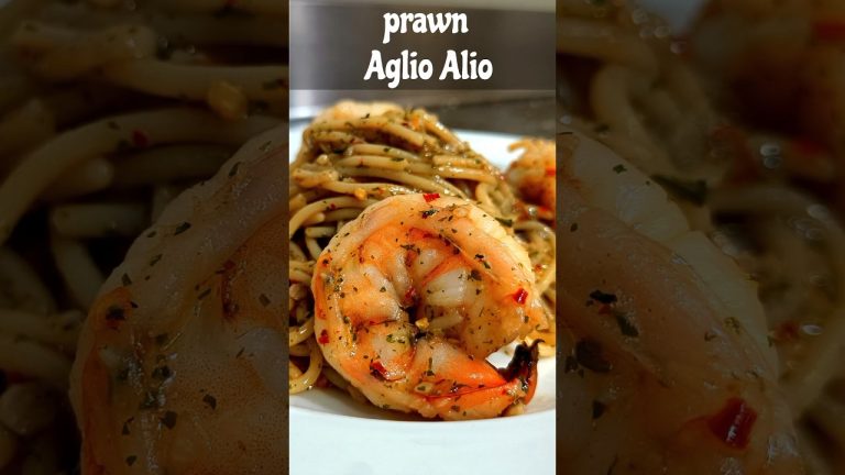 Prawn aglio olio recipe🍤