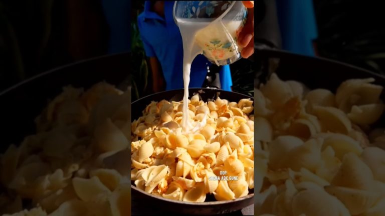 World Amazing Milk Mixed🍝 with Pasta #shorts #trending #macaroni #food #cooking #viralvideo #coconut