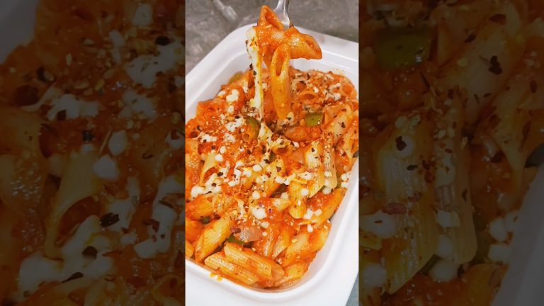 Cheesy Red sauce pasta 😍😋| Pasta recipes | Cheese recipes | Italian food recipes #pasta #italianfood