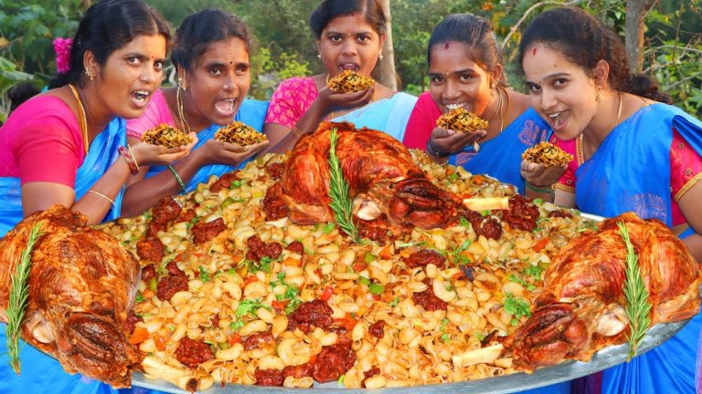 MUTTON  PASTA | Indian Famous Macaroni Mutton Pasta Recipe cooking in Village Style #villagebabys