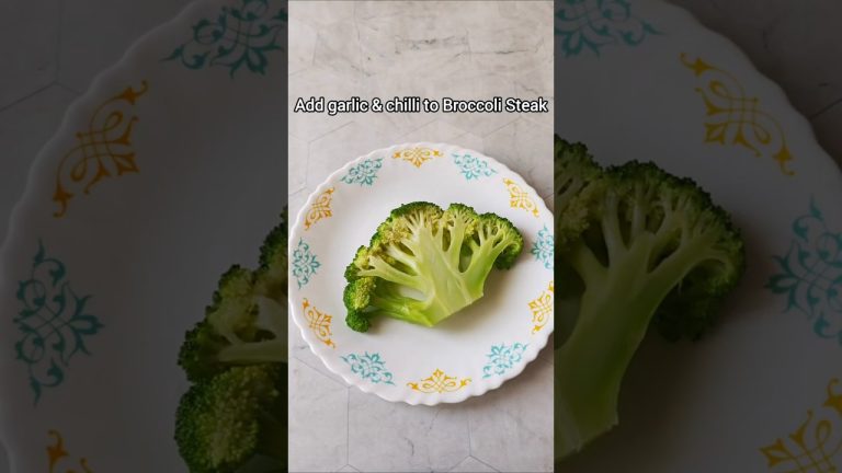 Spicy Grilled Broccoli🌶️🌿 #food #recipe #broccoli #steak