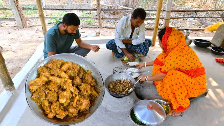 দেশি গরুর দুধের দই দিয়ে সেরা স্বাদের মুরগির মাংস রান্না | Doi Chicken curry recipe | villfood