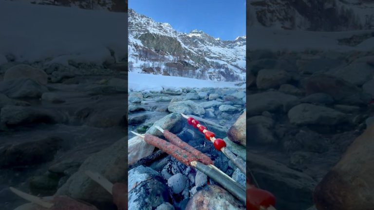 Beyti Kebab on Natural Wood 🔥 Juicy Turkish Kebab Over Campfire!