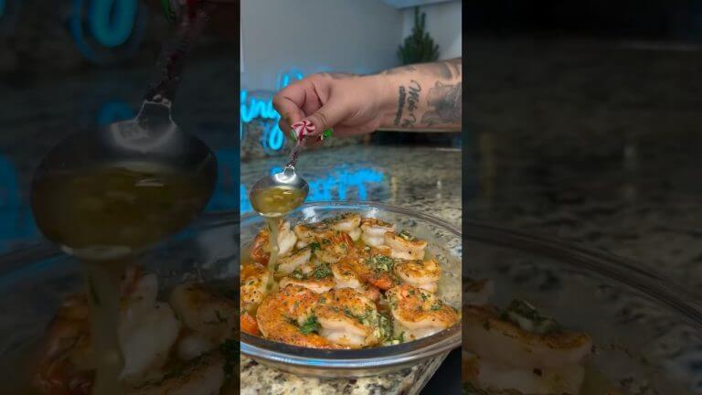Oven-baked Shrimp Recipe🍤🔥 #cooking #shorts #seafoodrecipes
