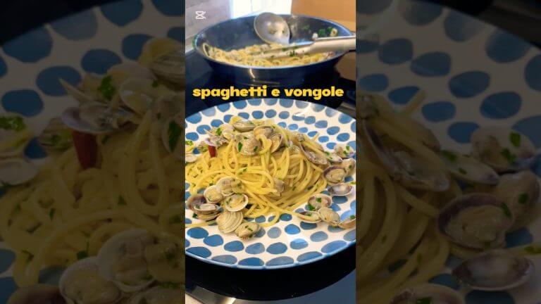 Easy spaghetti wiz clams – pasta e vongole  #seafood #cooking #pasta #food #recipe #explore #مصر