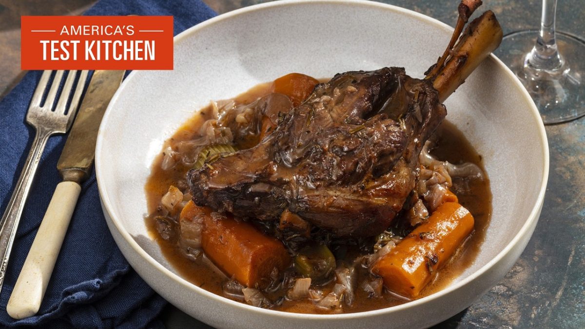 Braised Red-Wine Lamb Shanks Are a Dinner Host’s Dream | America’s Test Kitchen (S24 E1)
