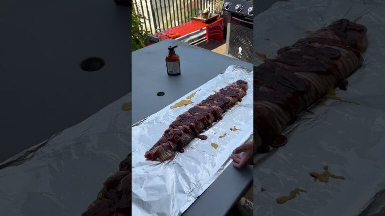 Bacon-wrapped Baby Back Ribs #Shorts