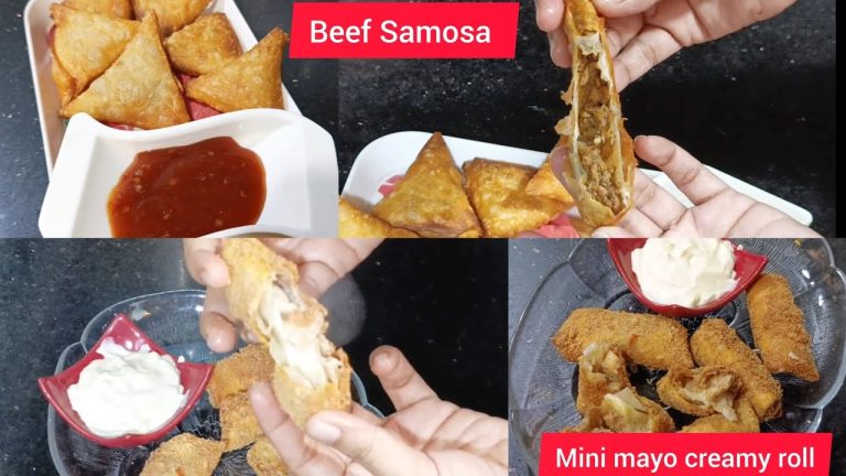 Beef Samosa Recipe | Mini Chicken Creamy Mayo Roll Recipe | Ramzan Special Recipes