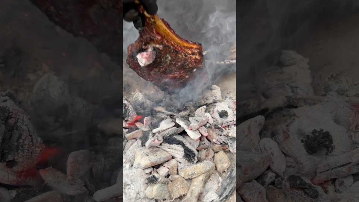Cowboy steaks #shorts #steak #charcoal