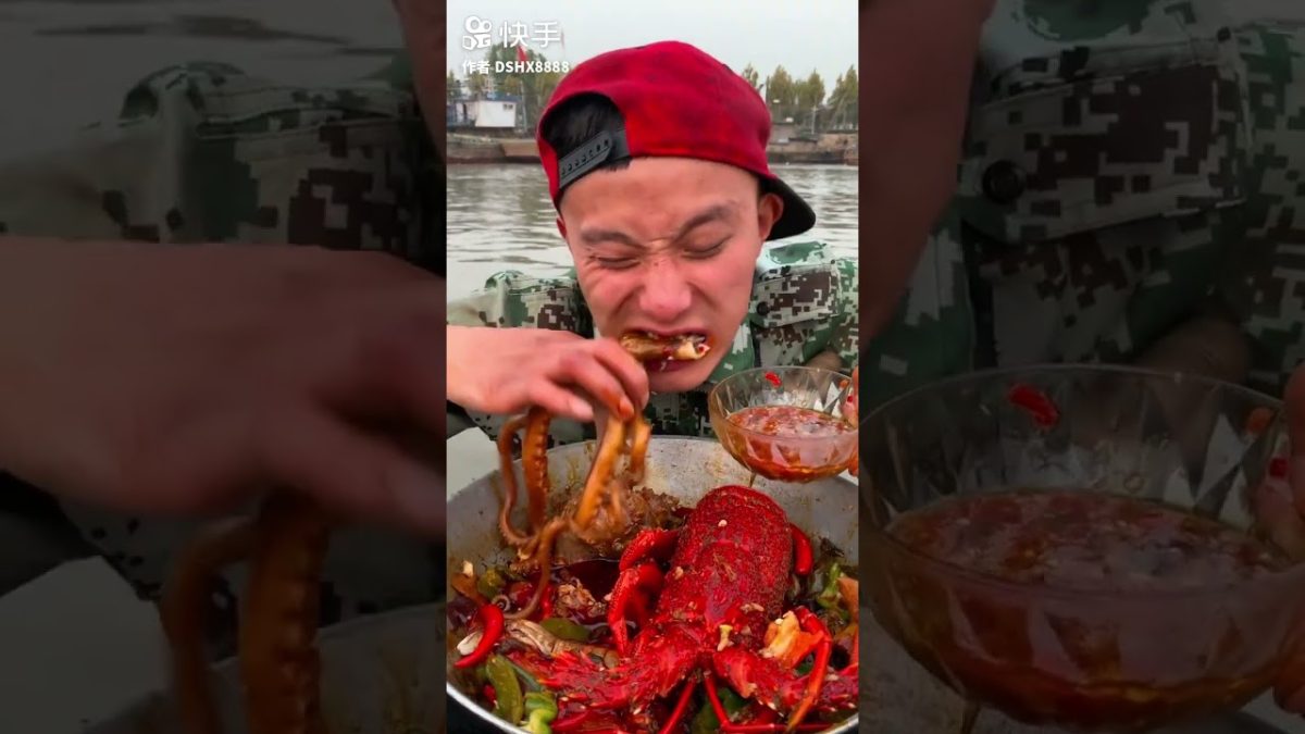 eating seafood