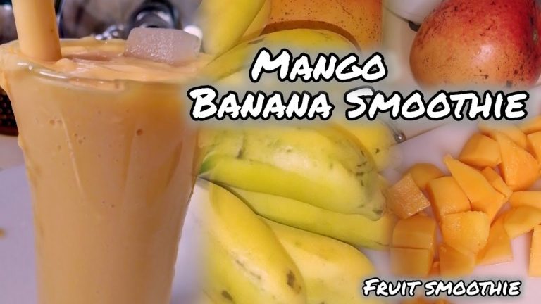 MANGO BANANA SMOOTHIE RECIPE , Healthy easy Mango banane milkshake