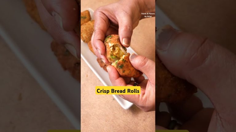 Coated Crisp Bread Rolls Recipe for guests & parties | Snacks Recipes by Shilpi #FoodsAndFlavors