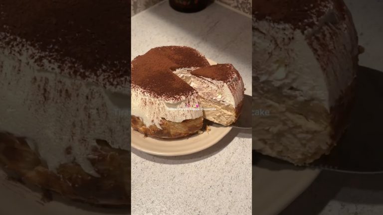 Tiramisu basque cheesecake #cheesecake #tiramisu