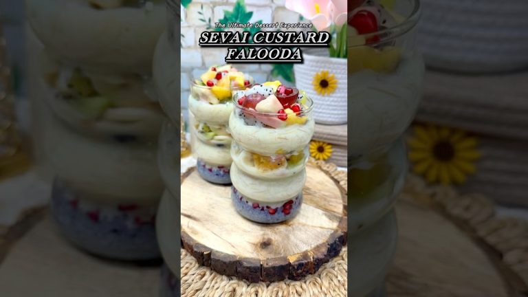 Ramadan Special:Sevai Custard Falooda|Creamy & Healthy Dessert Recipe|Falooda Recipe#shorts#dessert