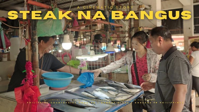 Korean Family Buy Ingredients for Cooking Filipino Bangus Fish Recipe in Philippine Negros Market