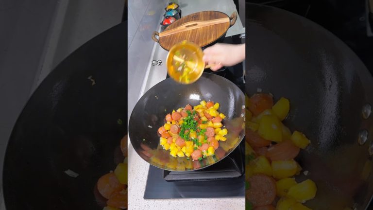 Today’s little beauty ~  #Potato New Way to Eat #BBQ Sausage #Kuaishou Kitchen Food #volcanic #otatc