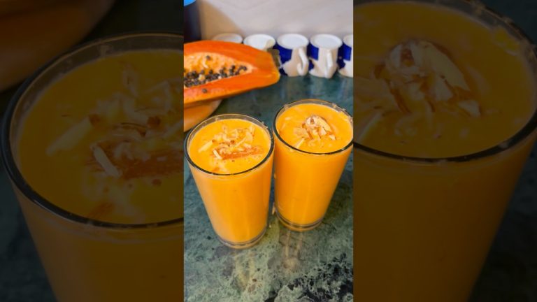 Papaya Shake | Badam Shake |#shorts #ytshorts #youtubeshorts #viralvideo #viralshorts