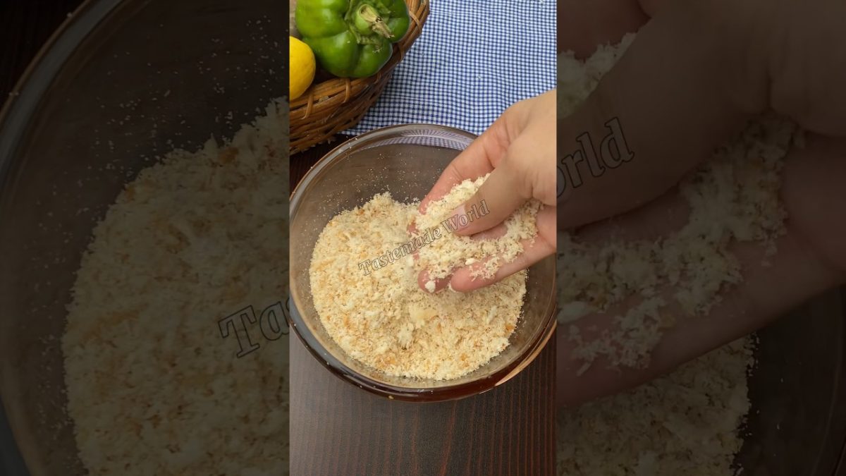 Don't throw away leftover bread,🍞 make this amazing recipe with leftover bread #breadcrumbs #shorts