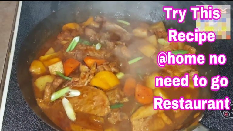 Pork stew /Kalderetang pork /Filipino Pork stew  Recipe