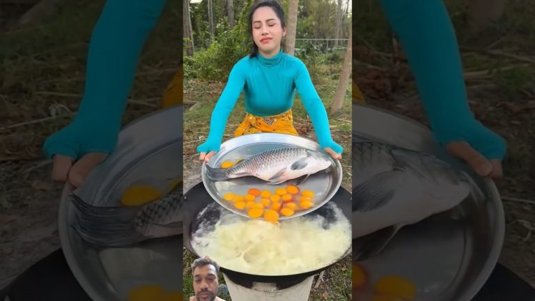 whole fish omlet fry recipe #cooking #mukbang #delicious #food #recipe #fish #omlet