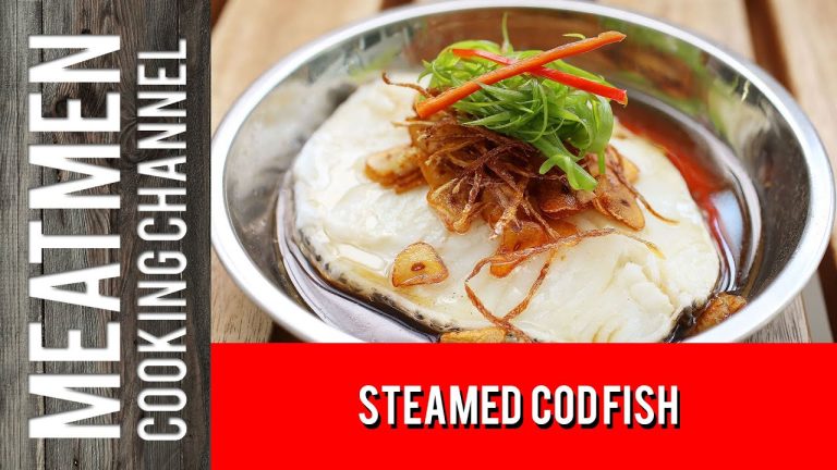 Chinese-Style Steamed Cod Fish Recipe w/ Fried Garlic and Ginger – 清蒸鳕鱼