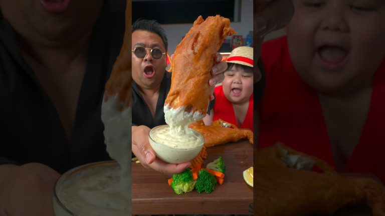 สเต็กปลาชุปแป้งทอด ทำกินเองง่ายๆของลูฟี่ #cooking #shorts