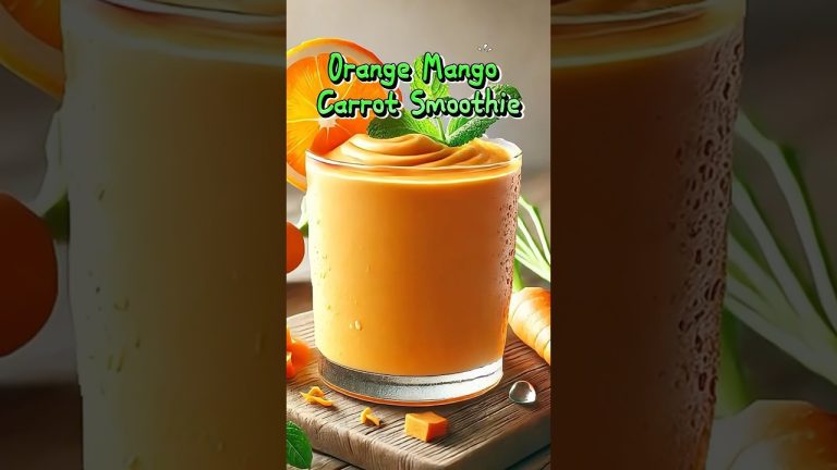 Orange Mango Carrot Smoothie 🥭 Refreshing & Vitamin-Packed!