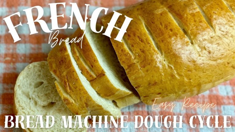 Easy French Bread Recipe 🥖 Bread Machine Dough Cycle – 5 Ingredients – Homemade Baguette #recipe