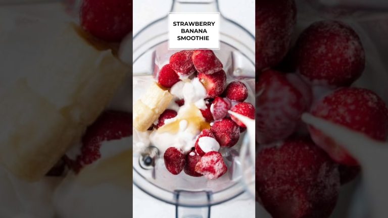 Easy Strawberry Banana Smoothie Recipe #smoothie#short