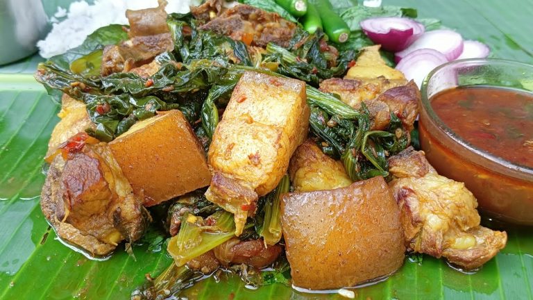 ( Pork Recipe ) Spicy Pork Curry Extra Gravy And Rice Eating Pork Belly