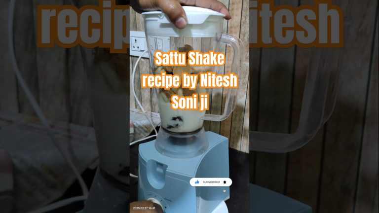 Sattu shake recipe | Fitness coach Nitesh soni's protein shake recipe #proteinrichrecipe #shortsfeed