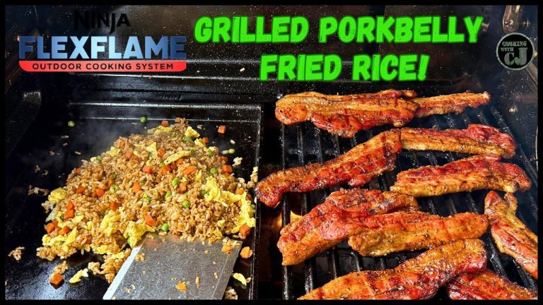 INSANE Outcome Of Grilled Pork Belly And Fried Rice On The Ninja FlexFlame Grill!