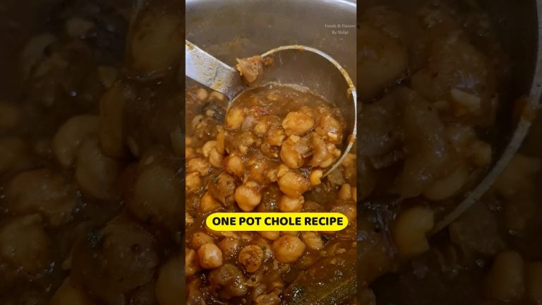 You will forget other Chole Recipes after this 😋 One pot Chole Masala Recipe #foodsandflavors