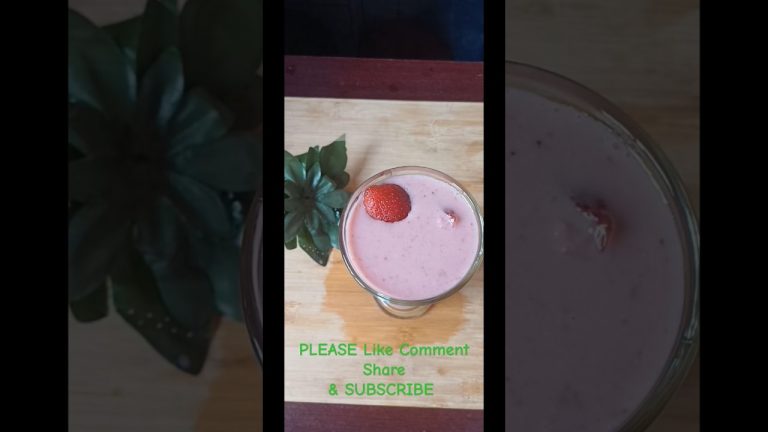 বাড়িতে স্ট্রবেরি লাচ্ছি কিভাবে বানাবেন।।How to make strawberry milkshake at home।।