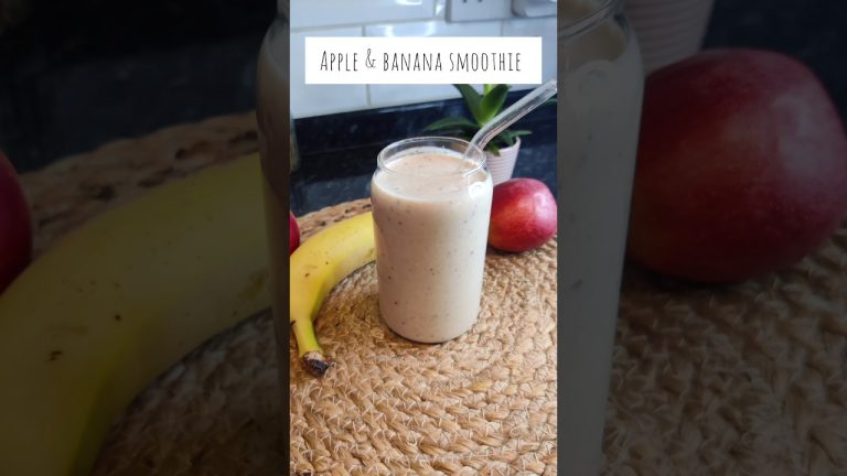 Apple & Banana Oats Smoothie 🥤🍎🍌 shorts #smoothie #fruit #food #healthyfood #health #breakfast