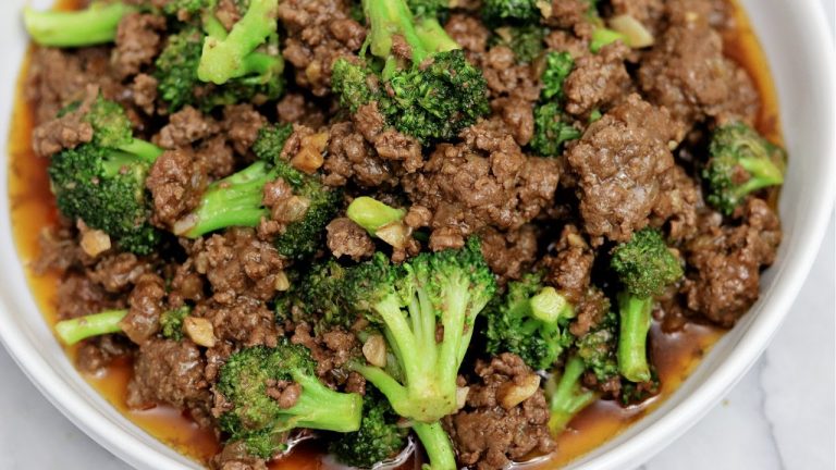 EASY GROUND BEEF WITH BROCCOLI | HOW TO COOK BEEF WITH BROCCOLI